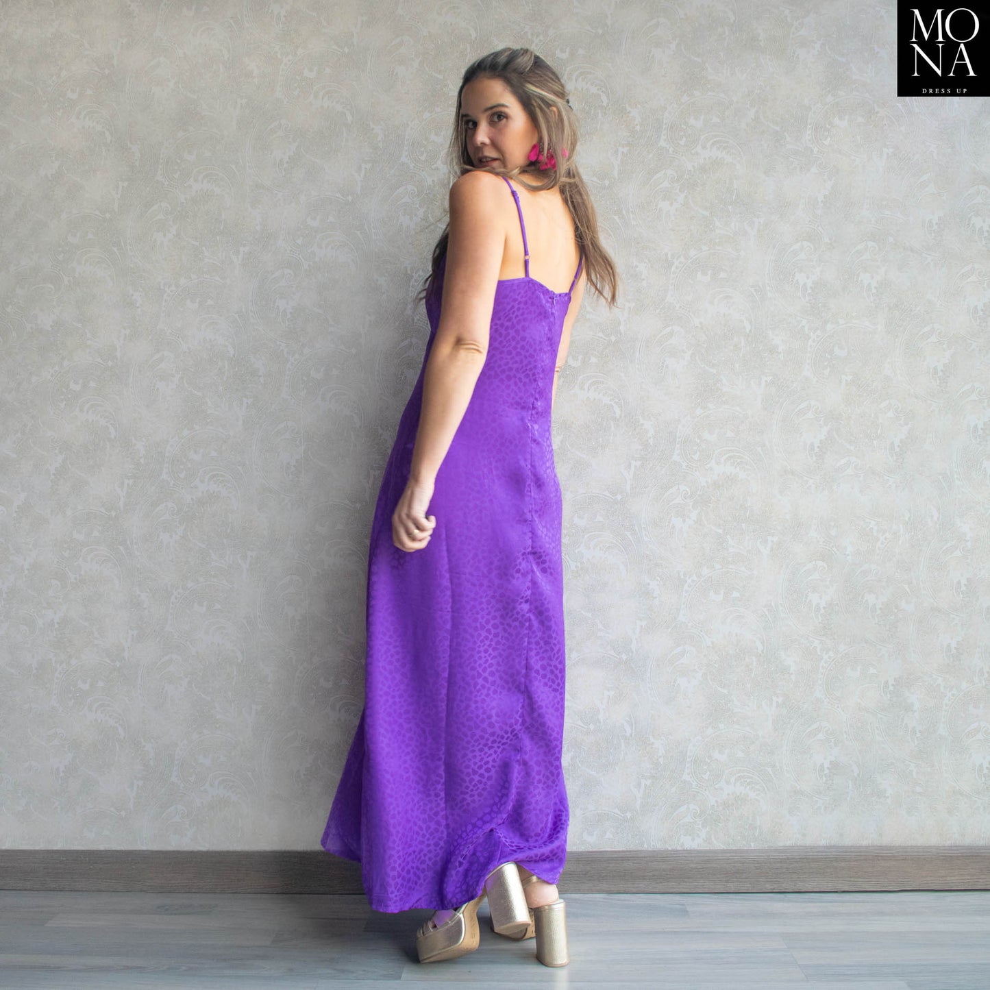 VESTIDO LARGO ANTONIETA MORADO