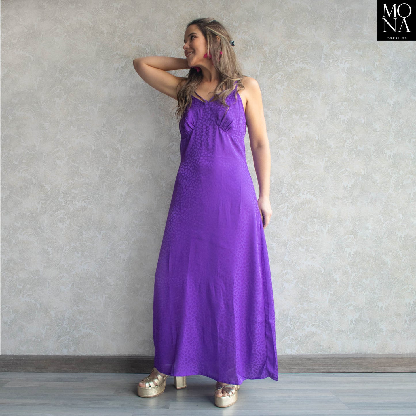 VESTIDO LARGO ANTONIETA MORADO