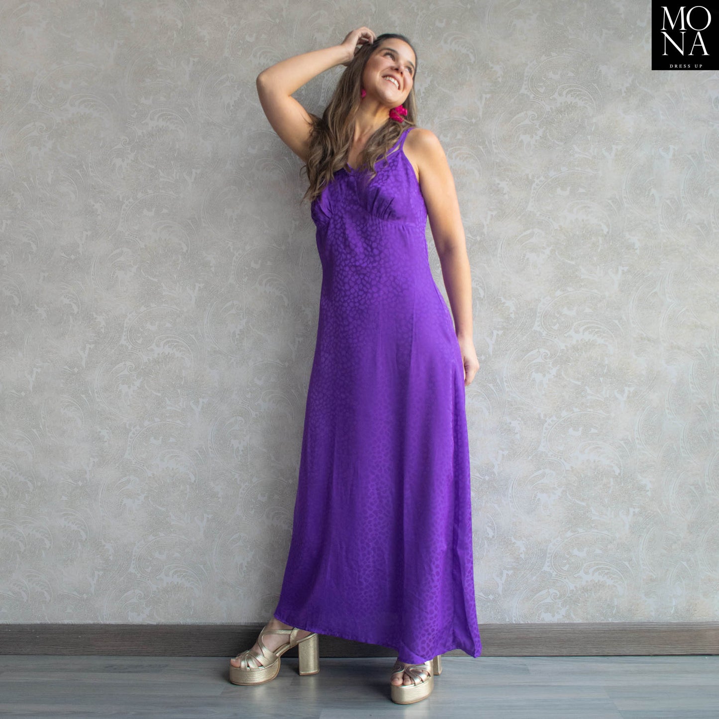 VESTIDO LARGO ANTONIETA MORADO