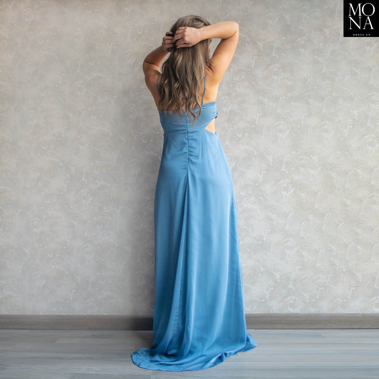VESTIDO LARGO ATENEA AZUL VELA