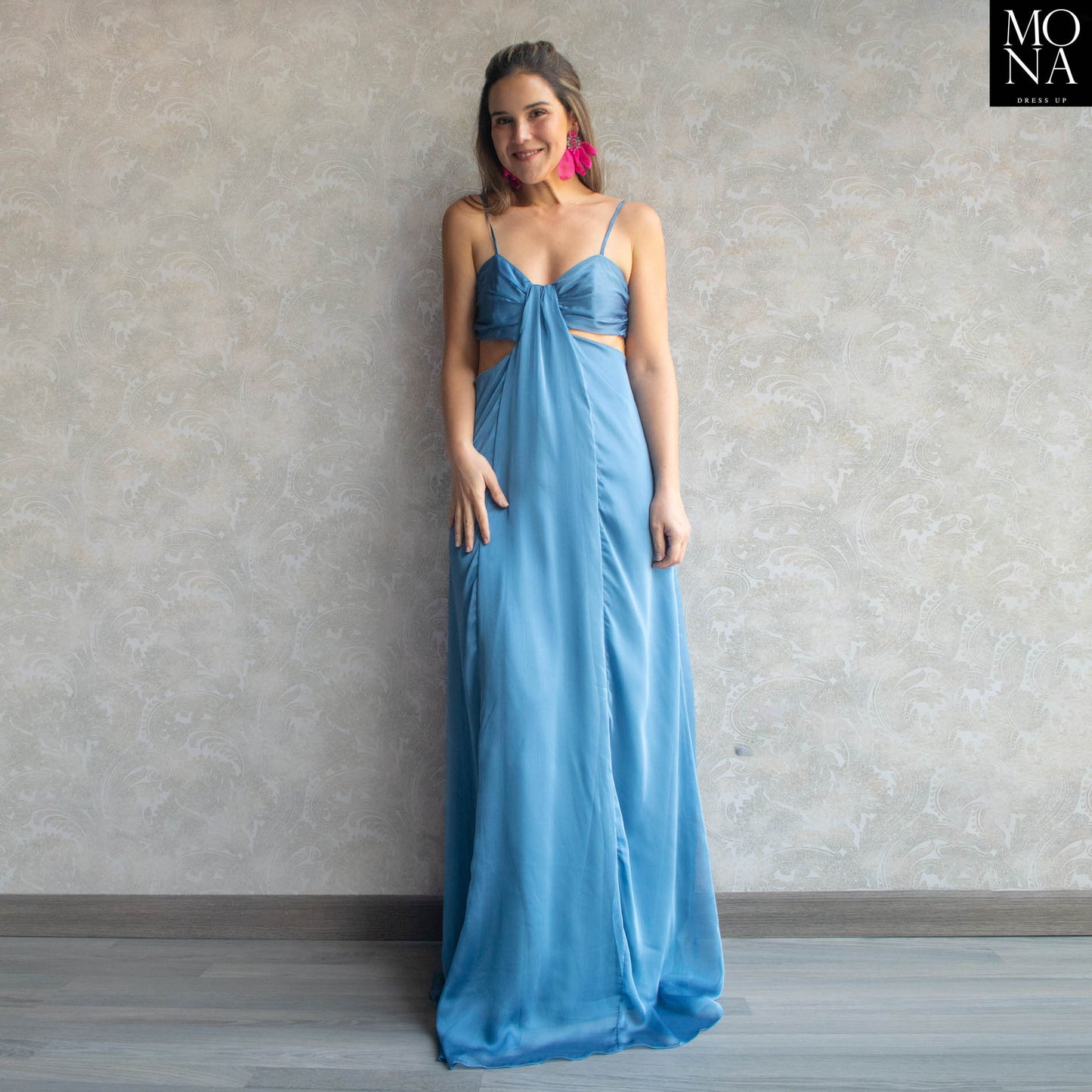 VESTIDO LARGO ATENEA AZUL VELA