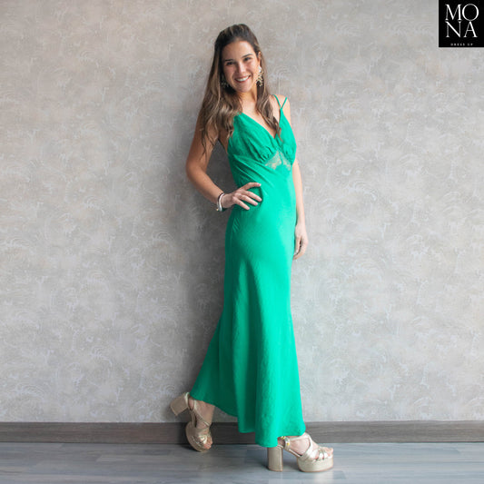VESTIDO LARGO VERDE