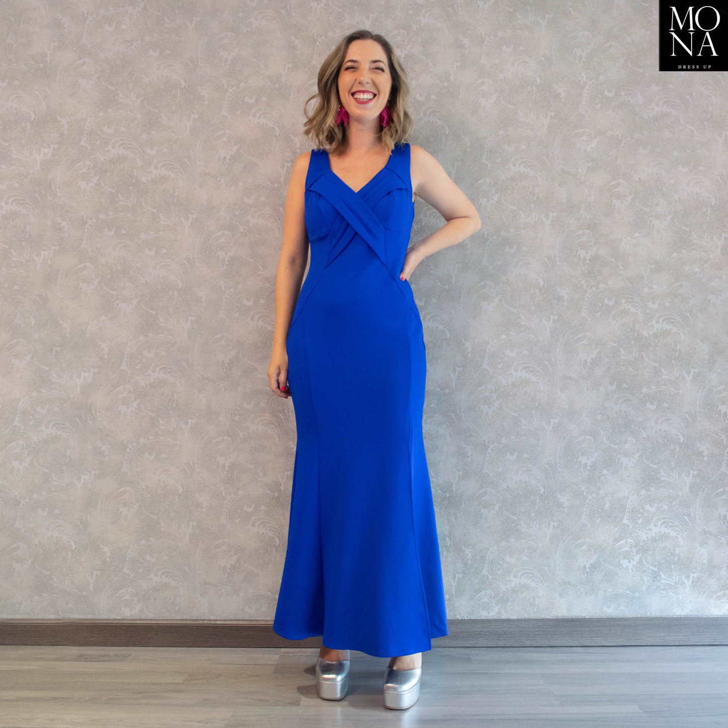 VESTIDO LARGO ISABELLA AZUL