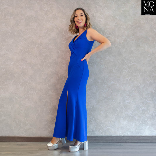 VESTIDO LARGO ISABELLA AZUL