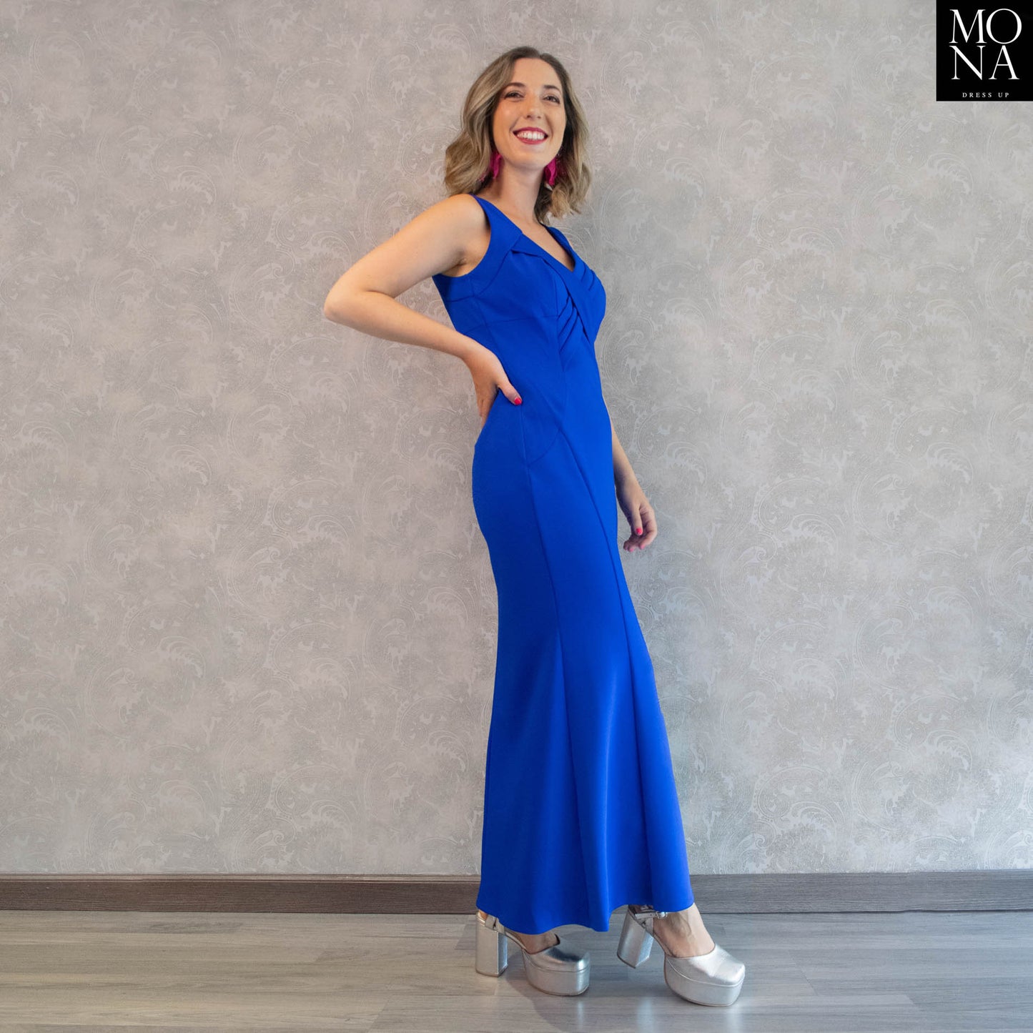 VESTIDO LARGO ISABELLA AZUL