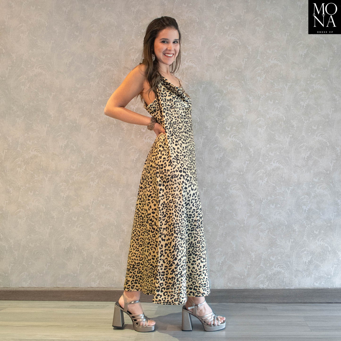 VESTIDO LARGO AMALIA LEOPARDO