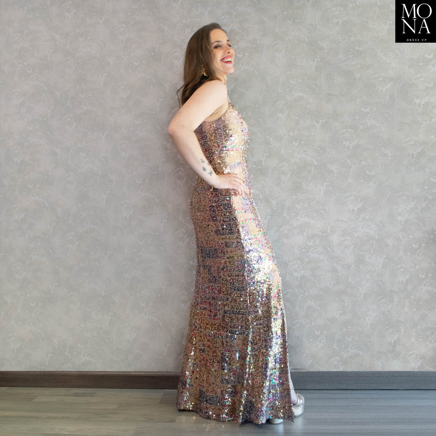 VESTIDO LARGO CLAUDIA MULTICOLOR