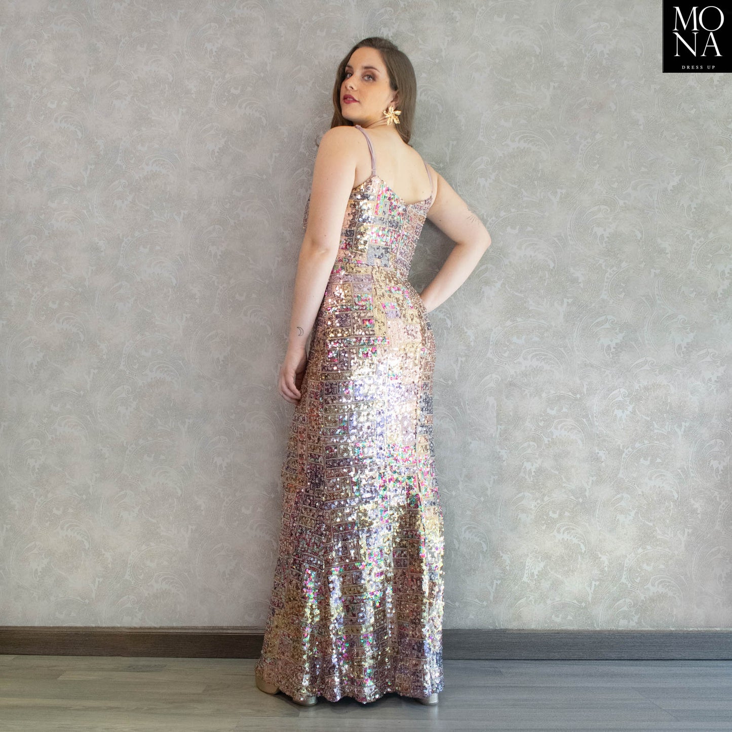 VESTIDO LARGO CLAUDIA MULTICOLOR