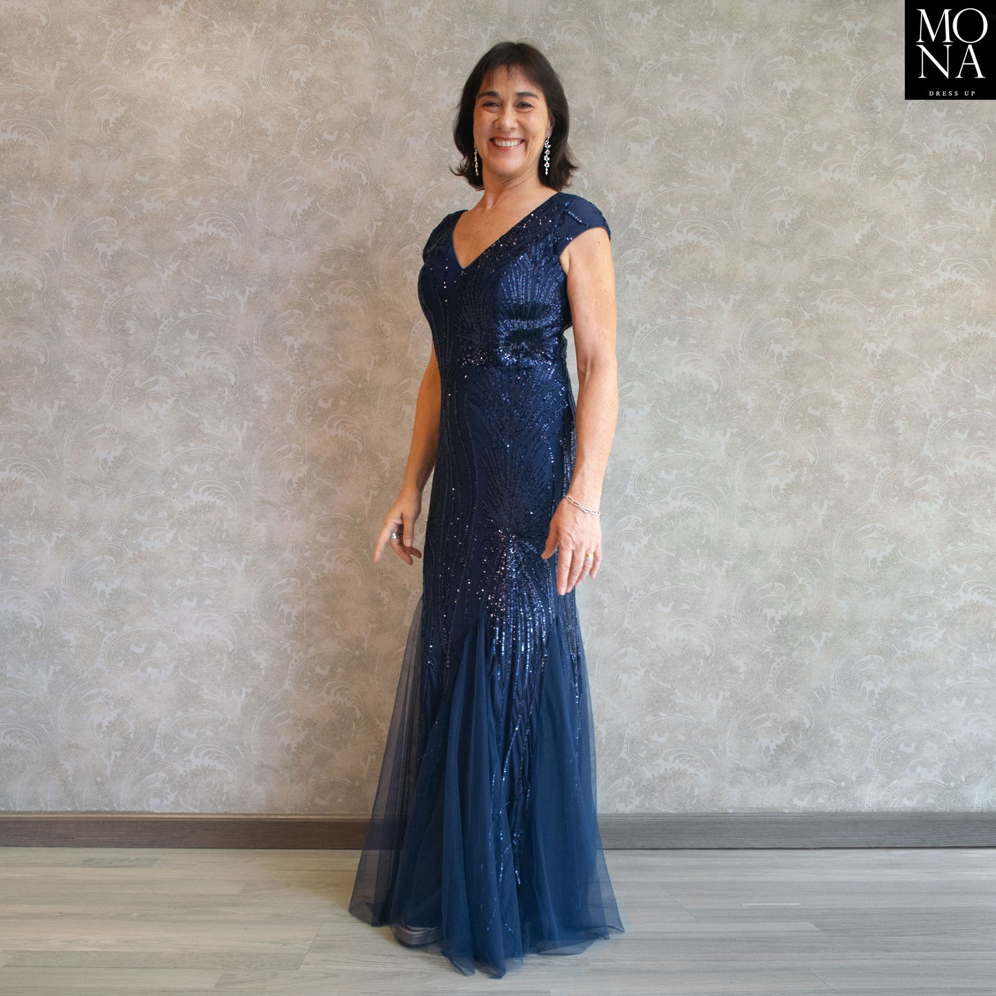 VESTIDO LARGO PAULA AZUL