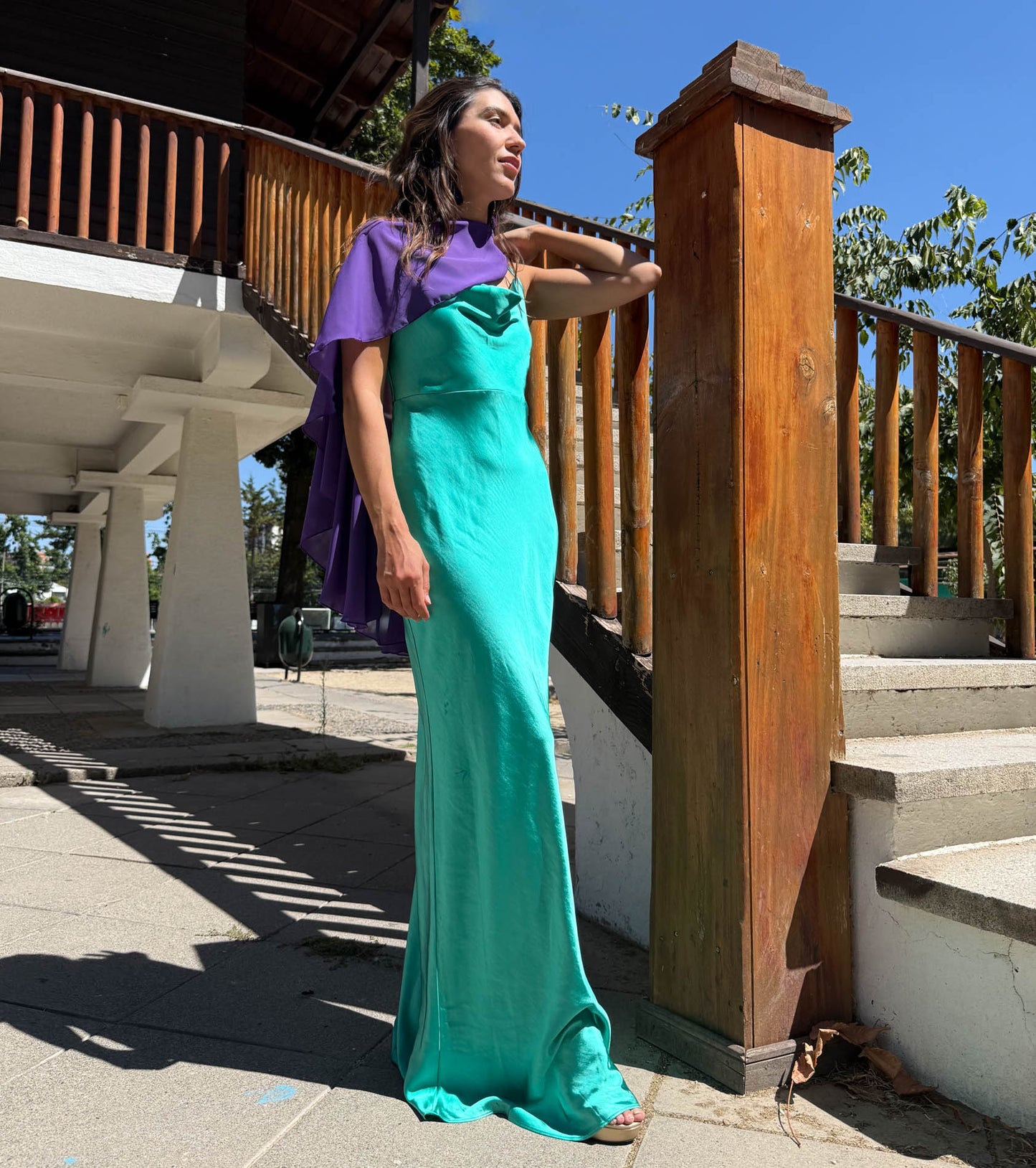 VESTIDO LARGO TAMARA VERDE ESMERALDA