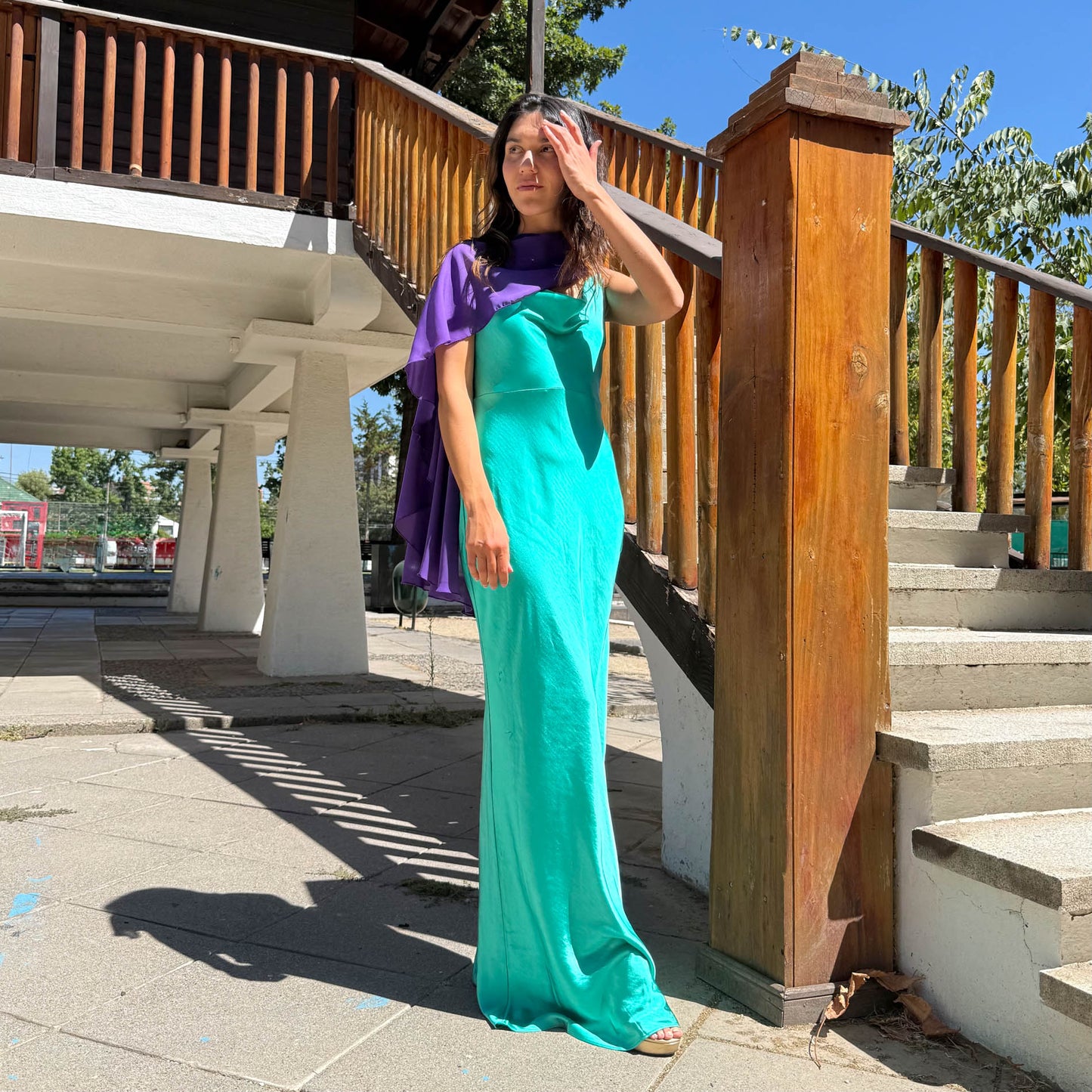VESTIDO LARGO TAMARA VERDE ESMERALDA