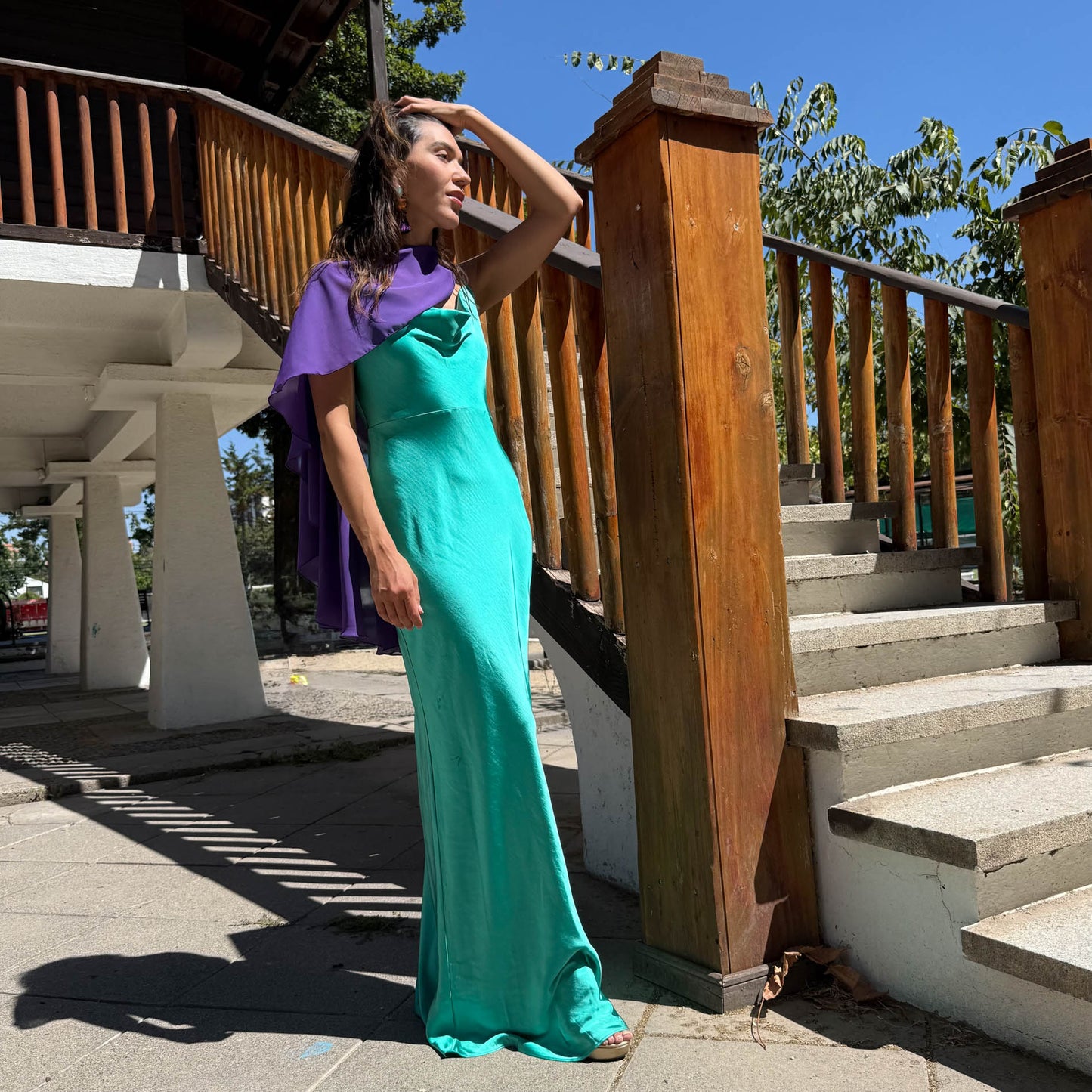 VESTIDO LARGO TAMARA VERDE ESMERALDA