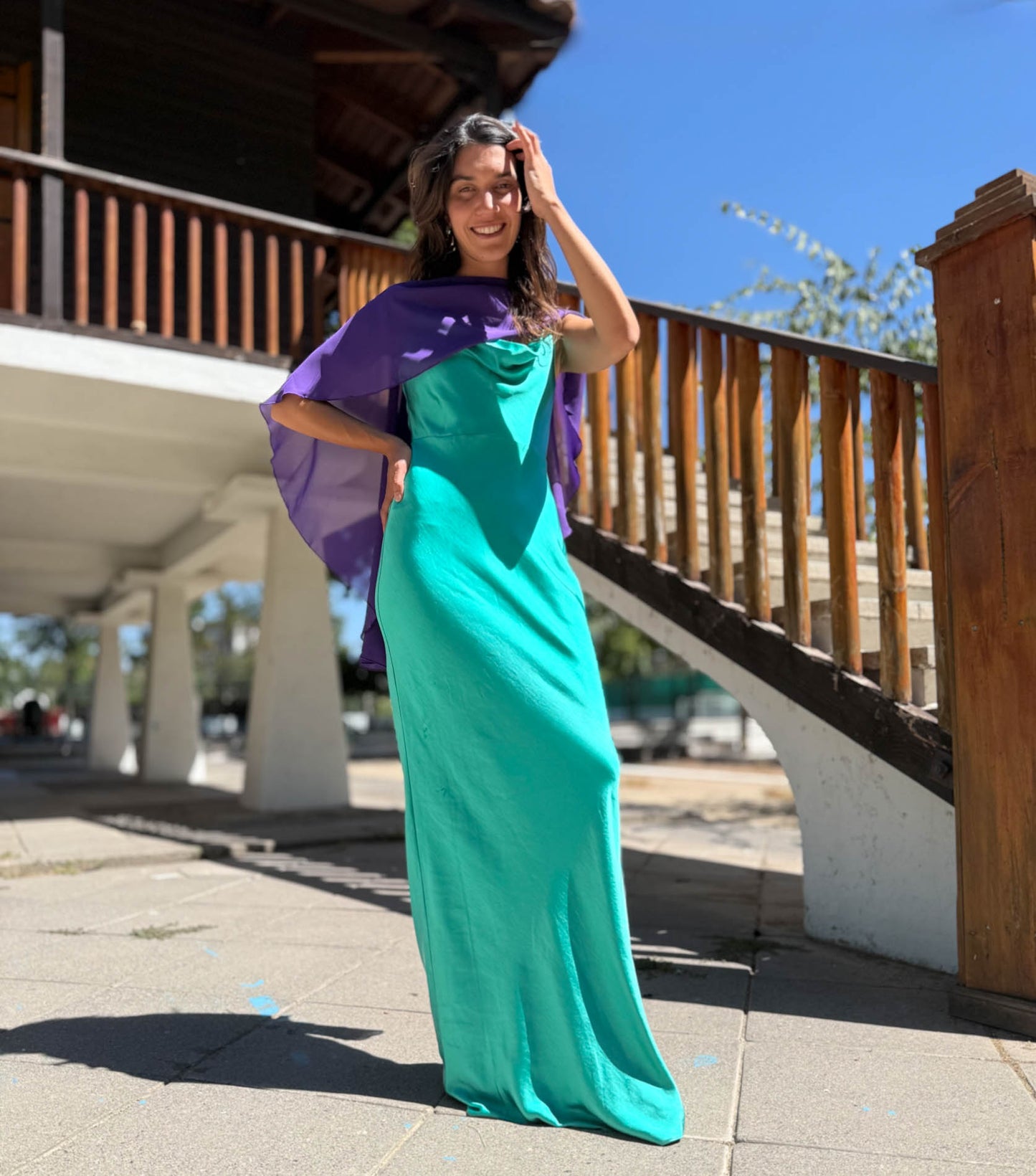 VESTIDO LARGO TAMARA VERDE ESMERALDA