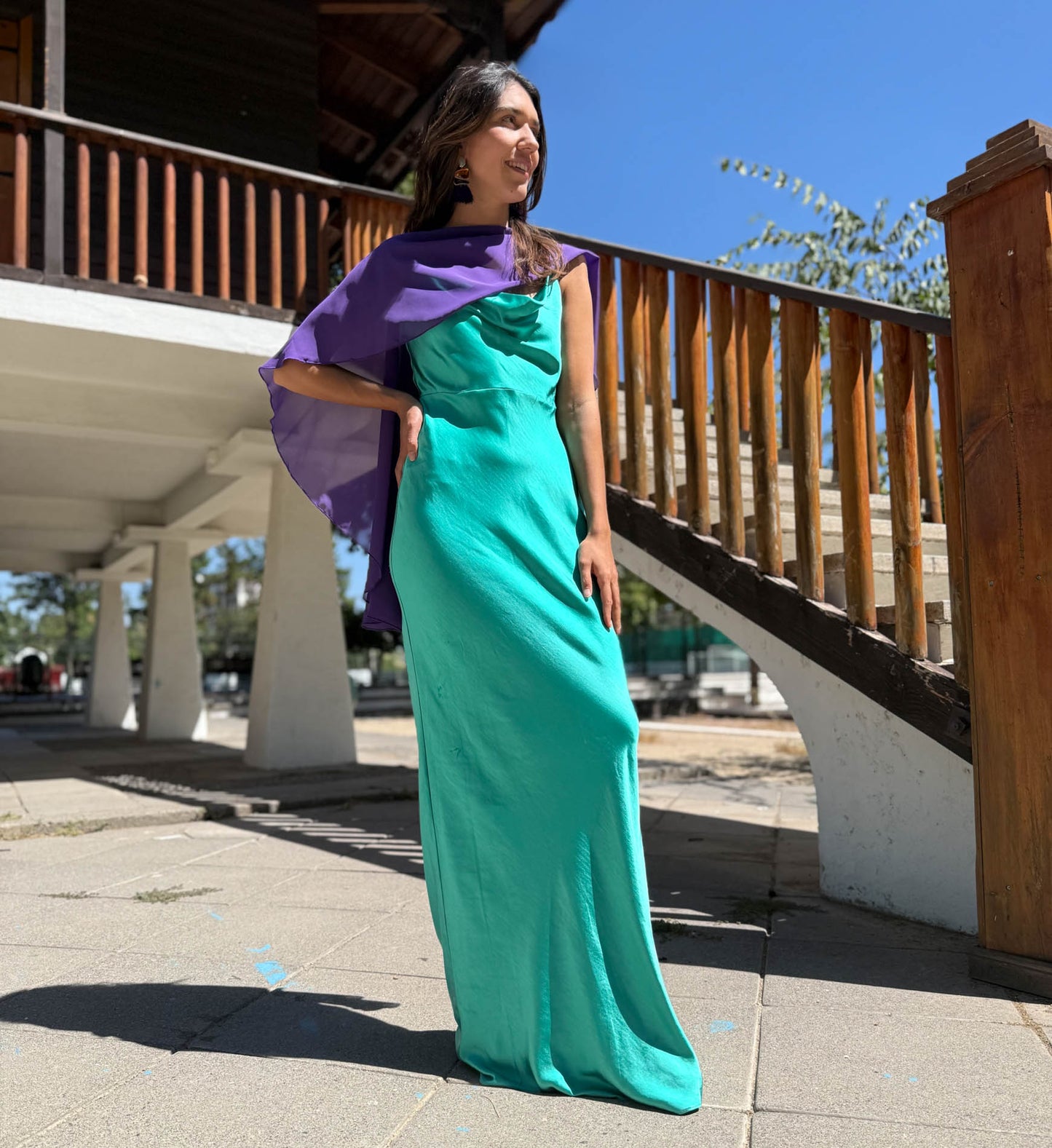 VESTIDO LARGO TAMARA VERDE ESMERALDA