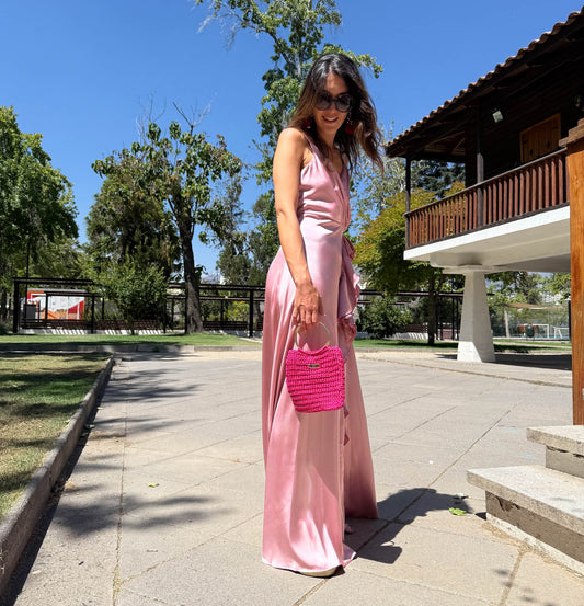 VESTIDO LARGO JULIA PALO ROSA