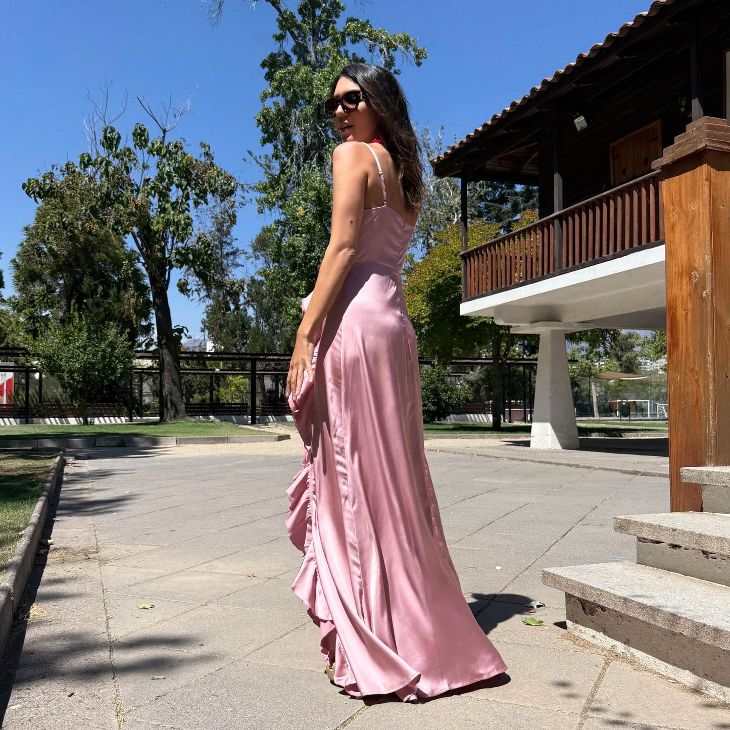 VESTIDO LARGO JULIA PALO ROSA