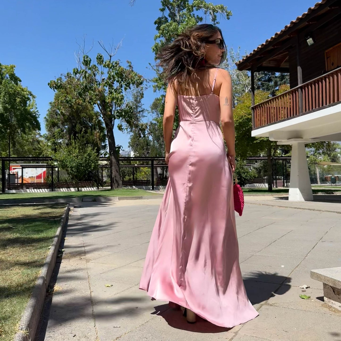 VESTIDO LARGO JULIA PALO ROSA