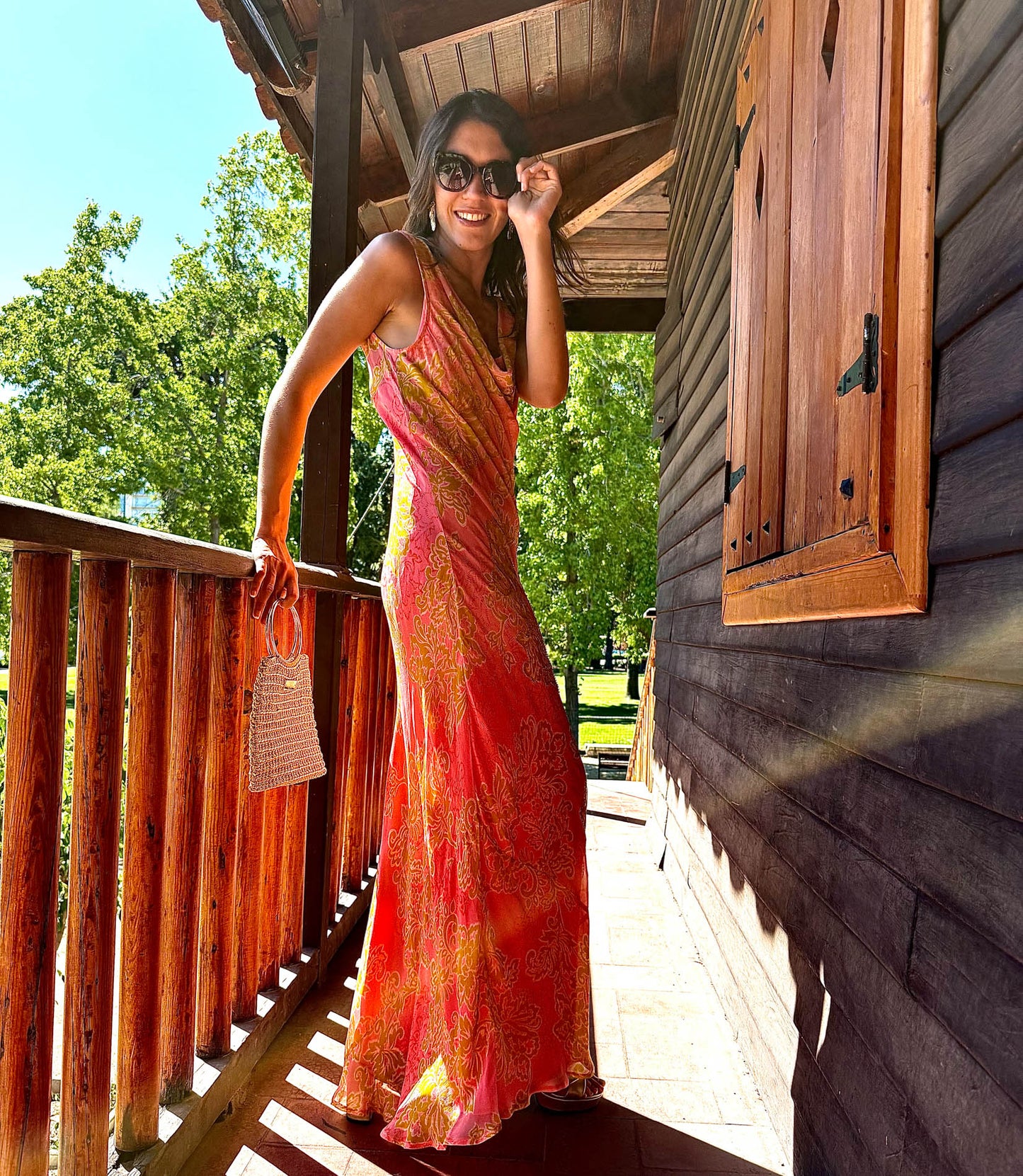 VESTIDO LARGO TRINIDAD SALMON