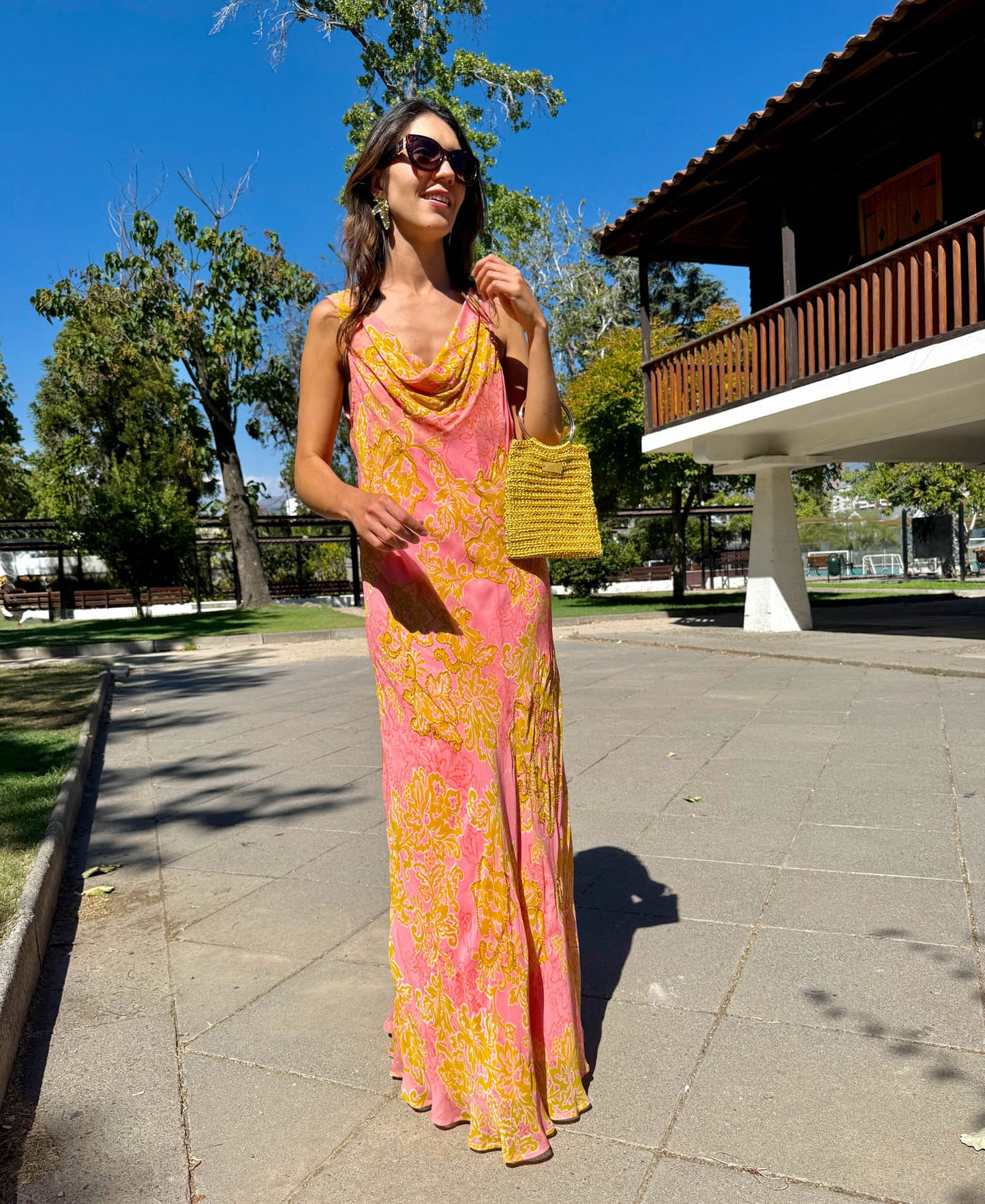 VESTIDO LARGO TRINIDAD SALMON