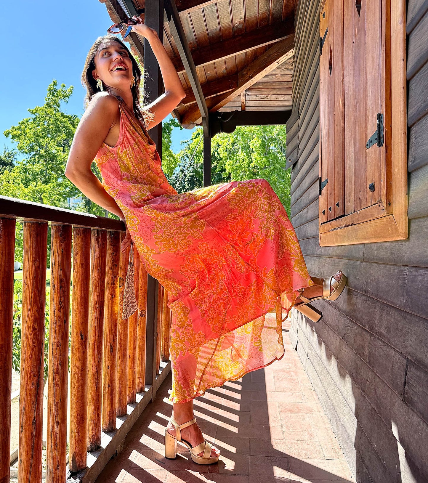 VESTIDO LARGO TRINIDAD SALMON