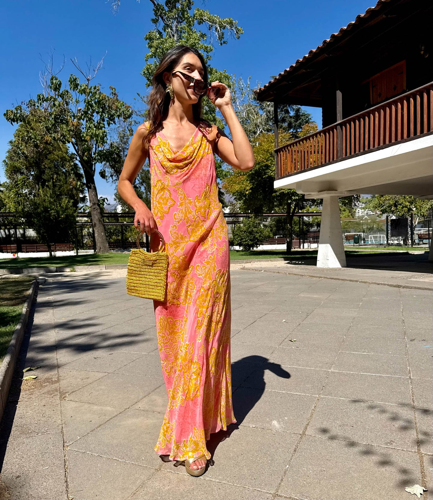 VESTIDO LARGO TRINIDAD SALMON