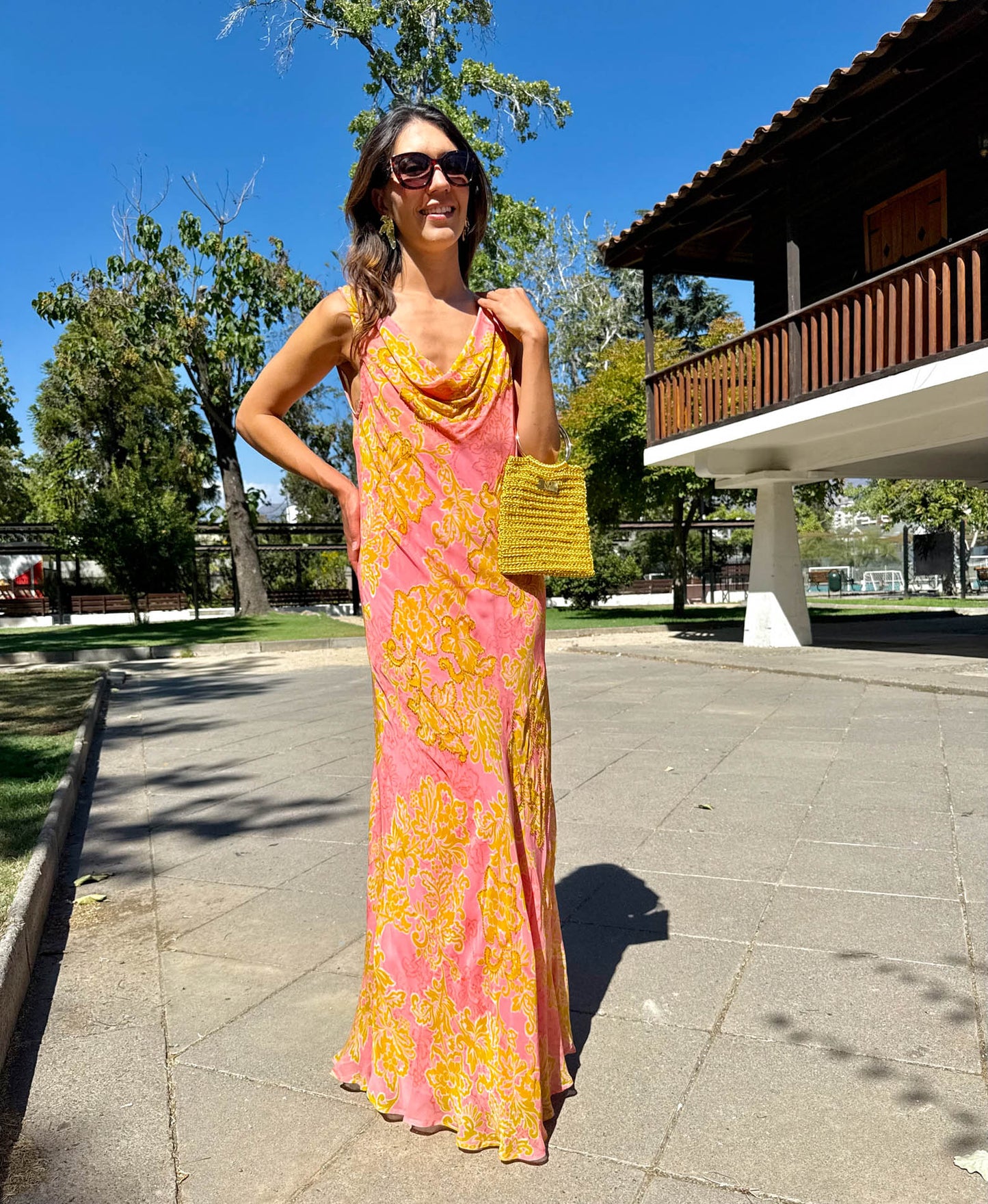 VESTIDO LARGO TRINIDAD SALMON