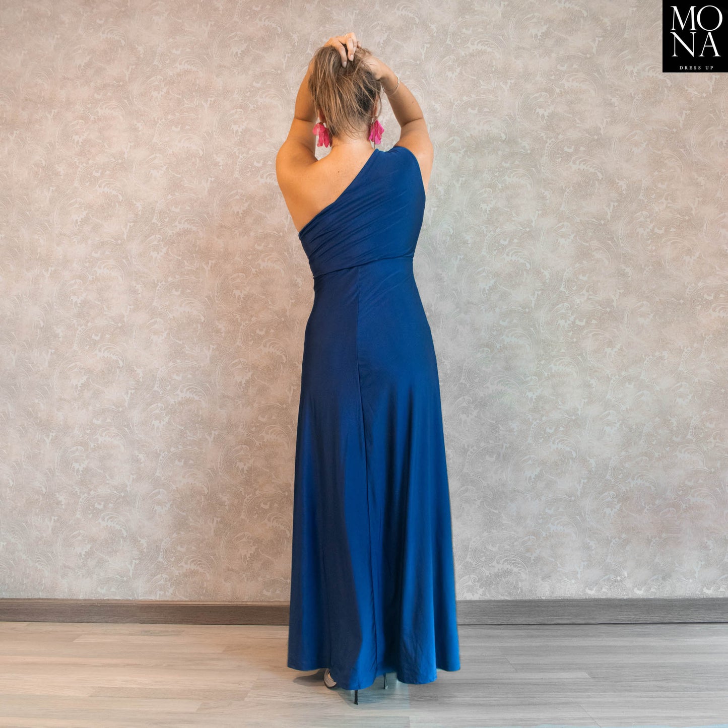 VESTIDO LARGO NINA AZUL MARINO