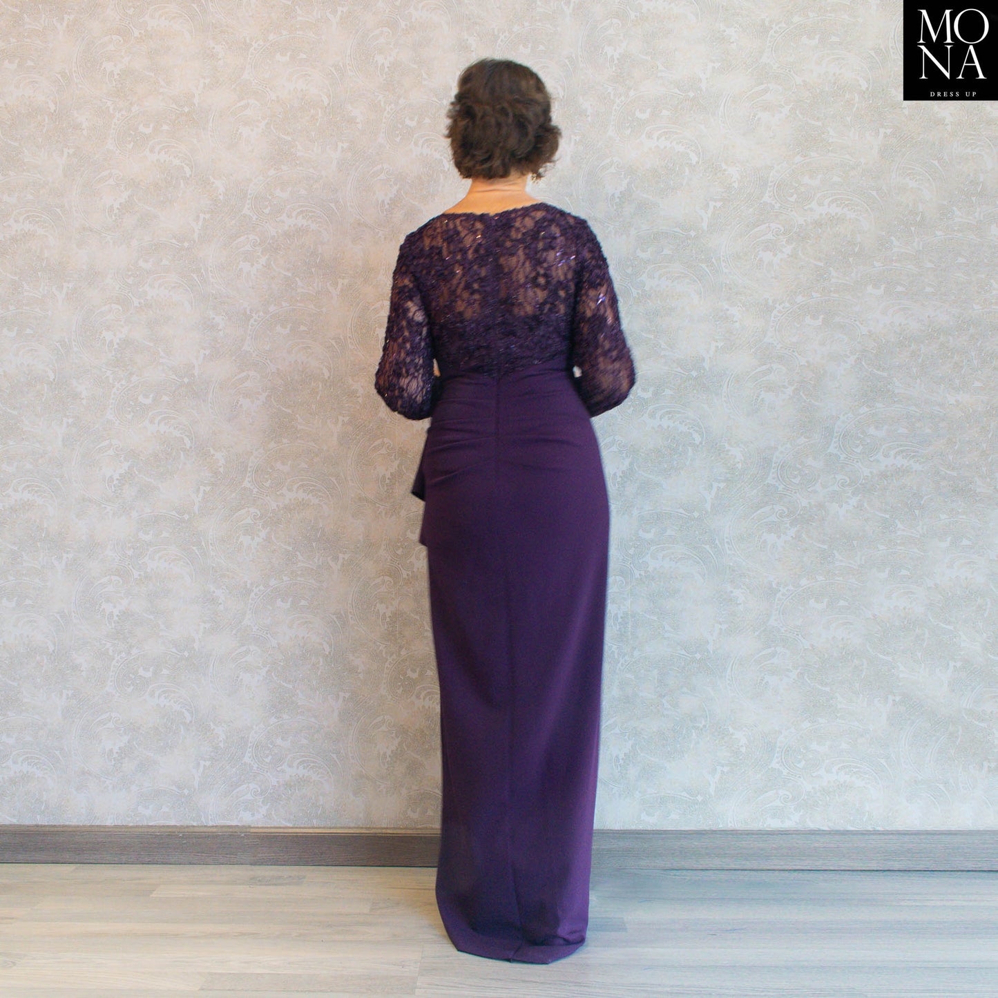 VESTIDO LARGO VICTORIA MORADO