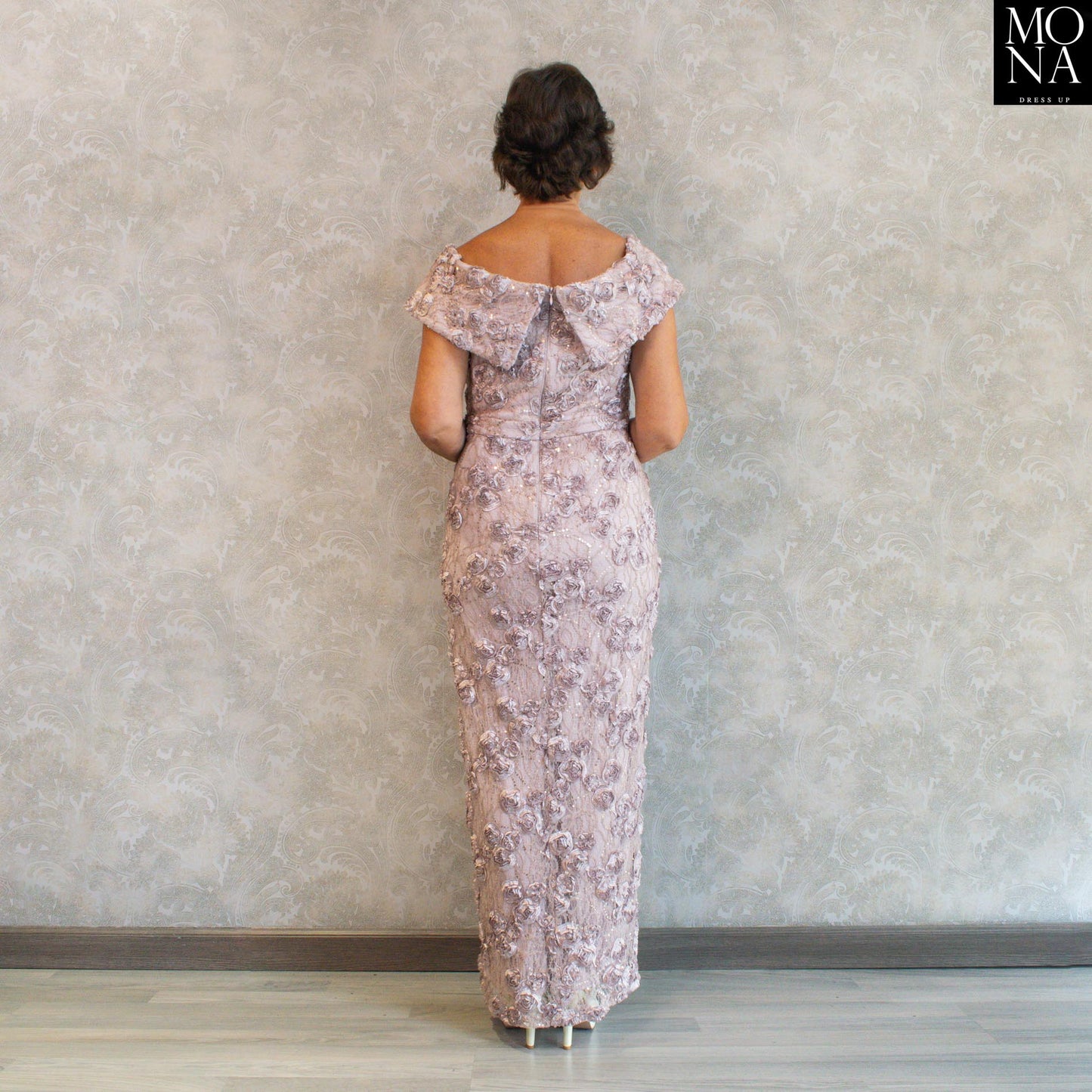 VESTIDO LARGO ROBERTA PALO ROSA