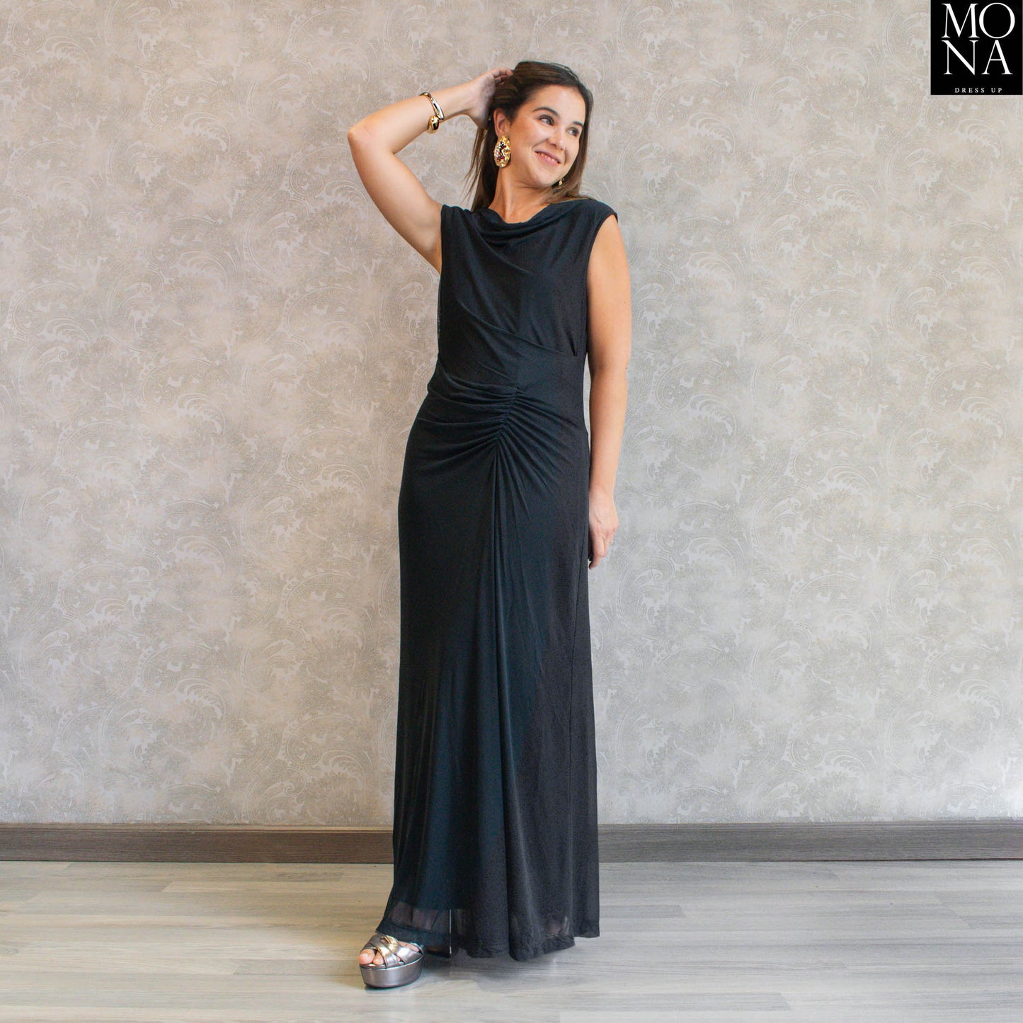 VESTIDO LARGO NILA NEGRO