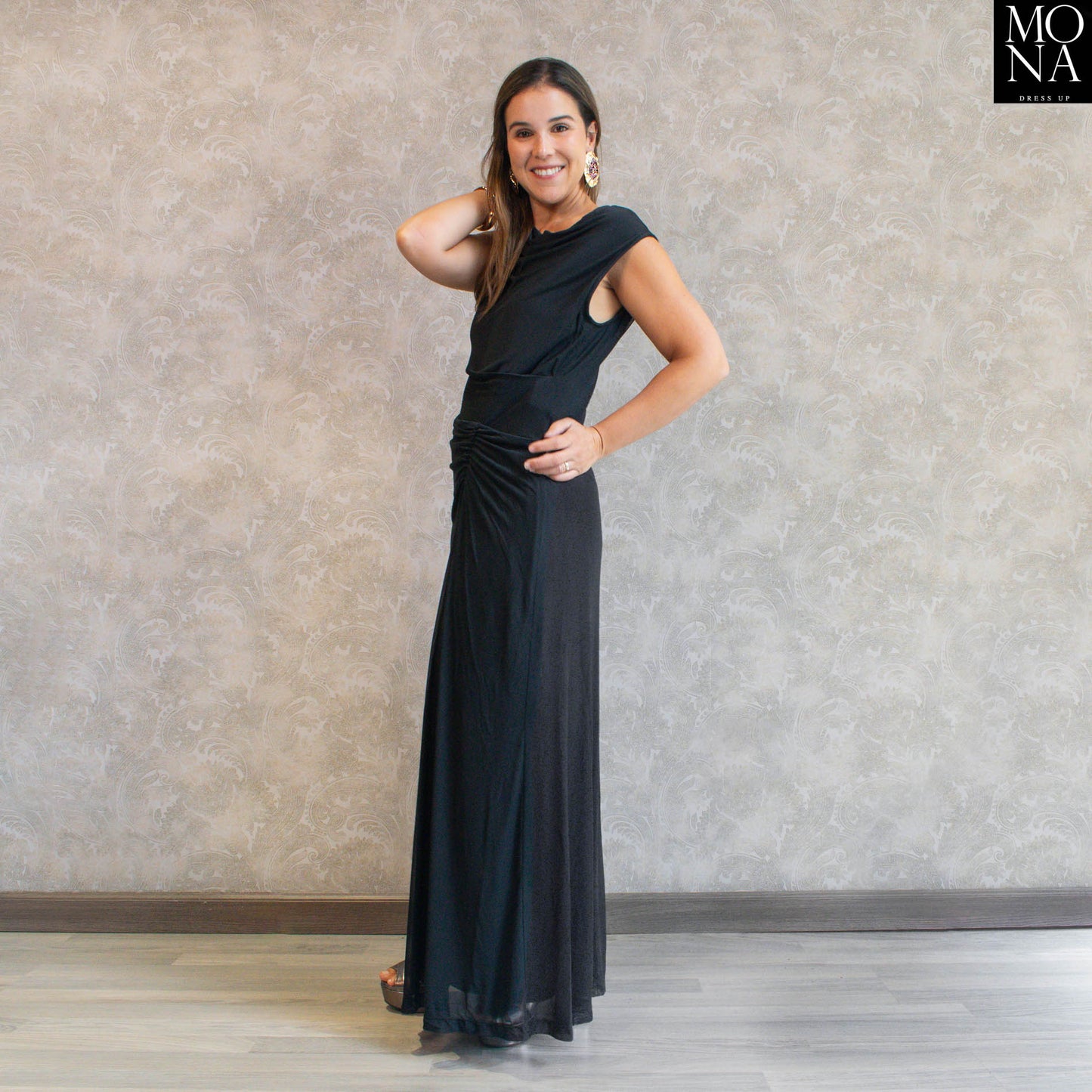 VESTIDO LARGO NILA NEGRO