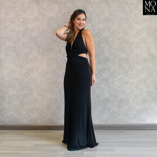 VESTIDO LARGO INES NEGRO