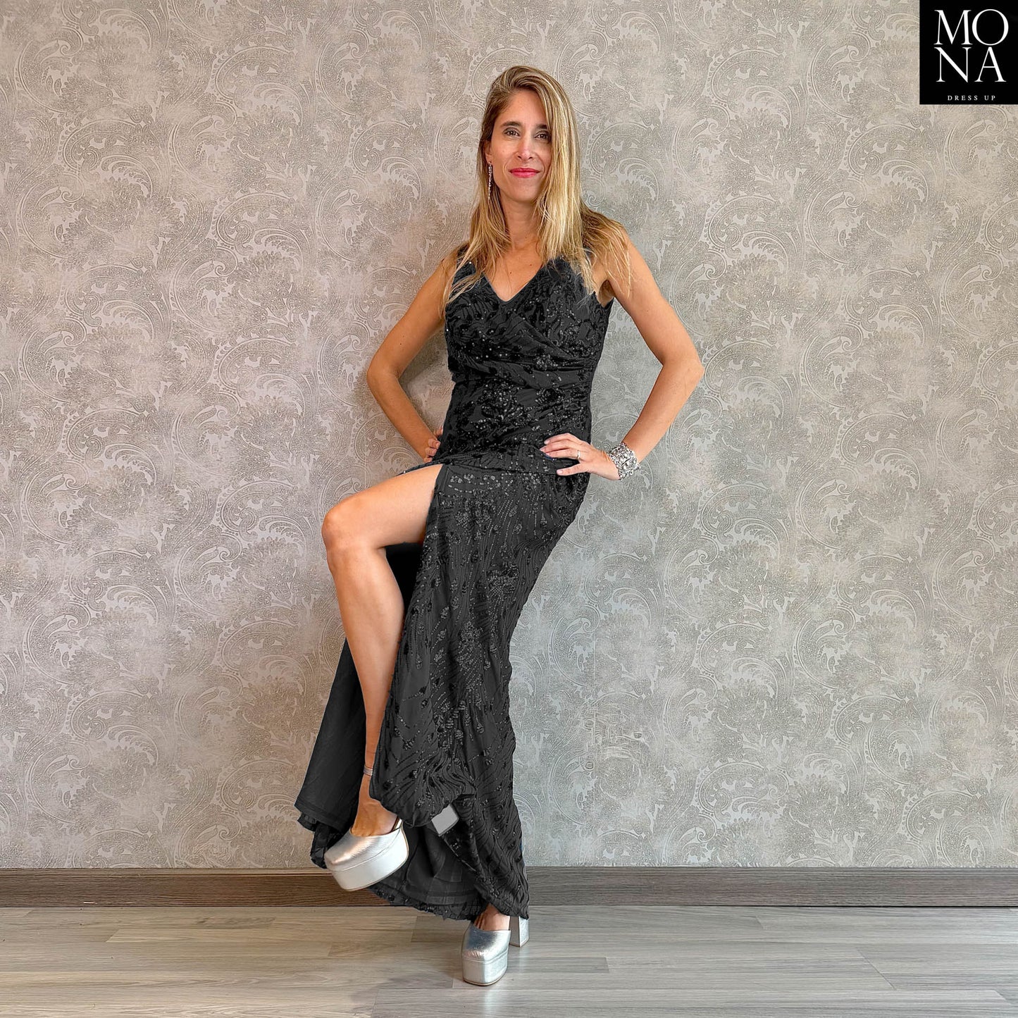 VESTIDO LARGO SIENA NEGRO
