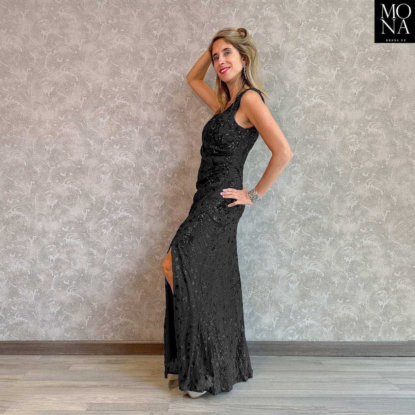 VESTIDO LARGO SIENA NEGRO