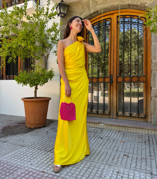 VESTIDO LARGO CATALINA AMARILLO