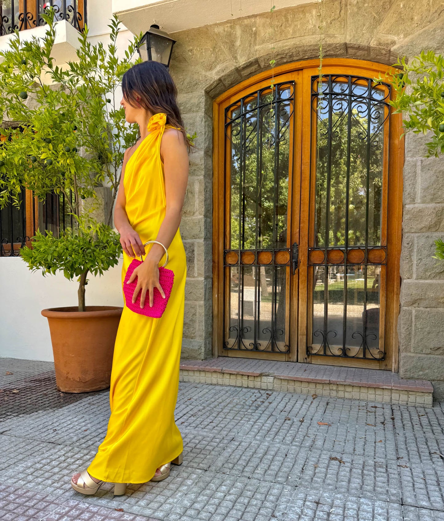 VESTIDO LARGO CATALINA AMARILLO