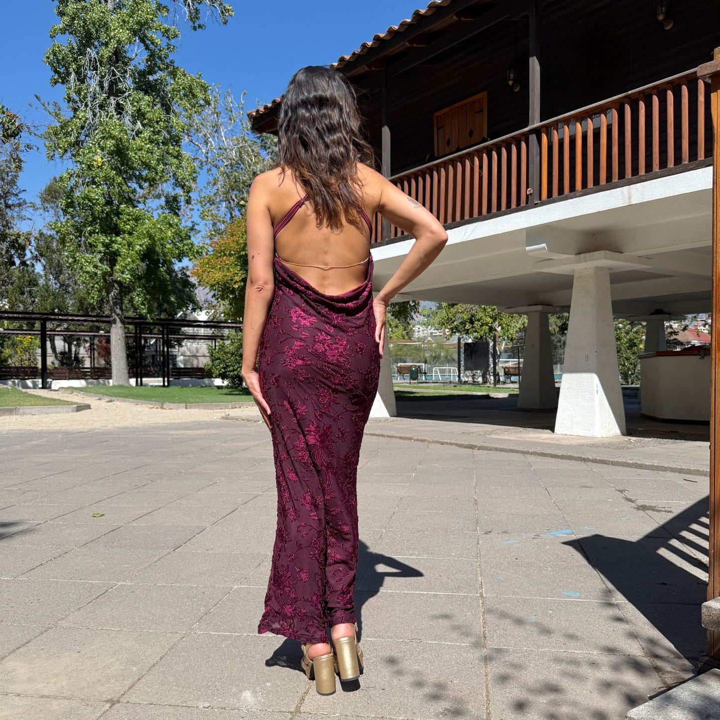 VESTIDO LARGO BEATRIZ BURDEO