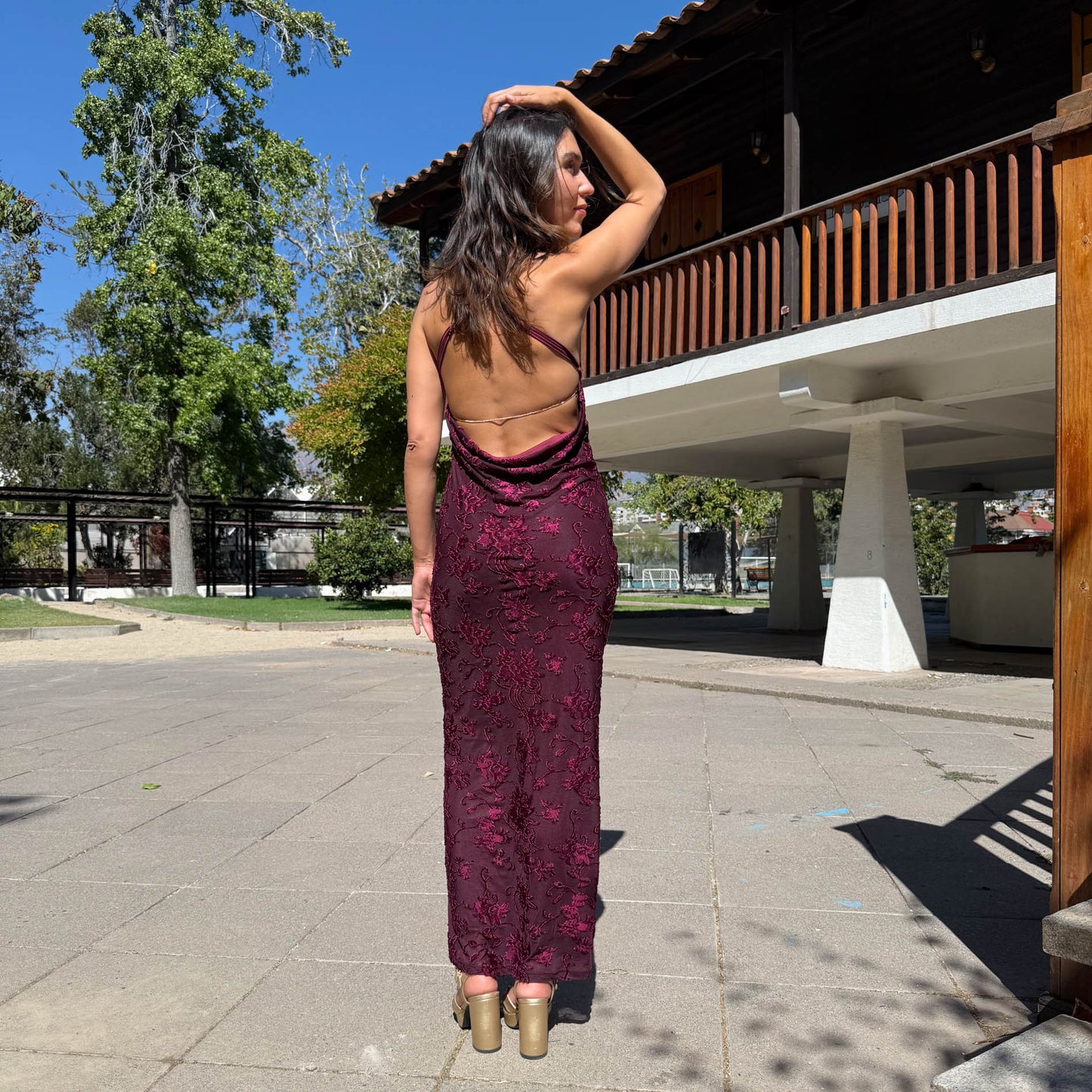 VESTIDO LARGO BEATRIZ BURDEO