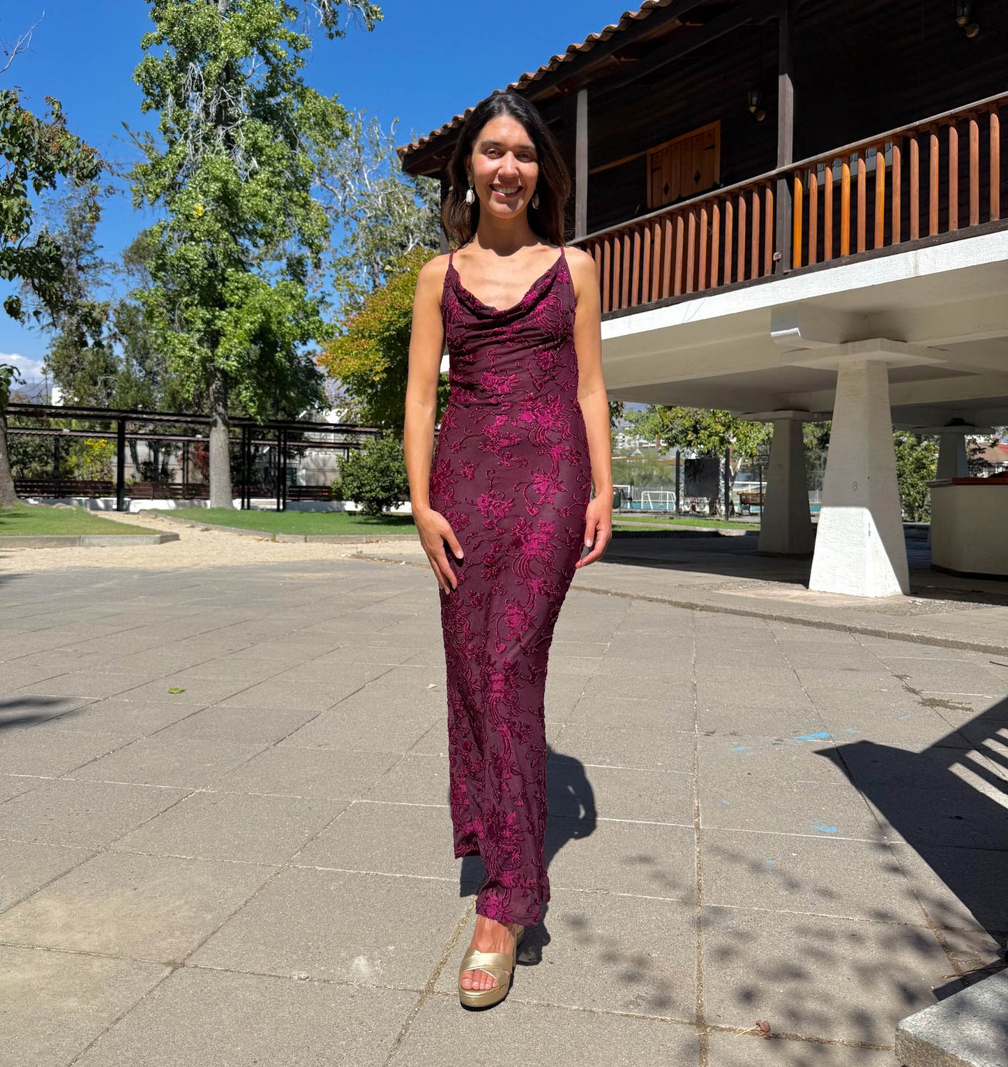 VESTIDO LARGO BEATRIZ BURDEO