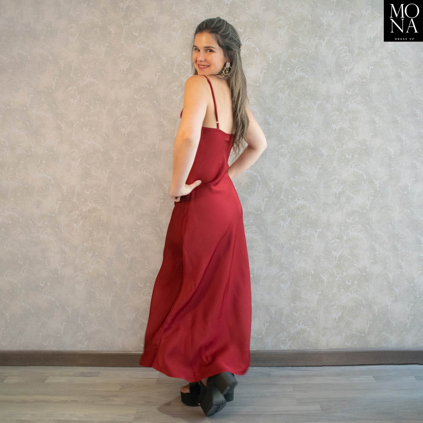 VESTIDO LARGO REGINA BURDEO