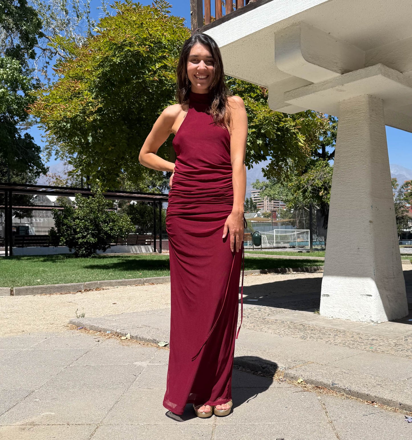 VESTIDO LARGO CONSUELO BURDEO