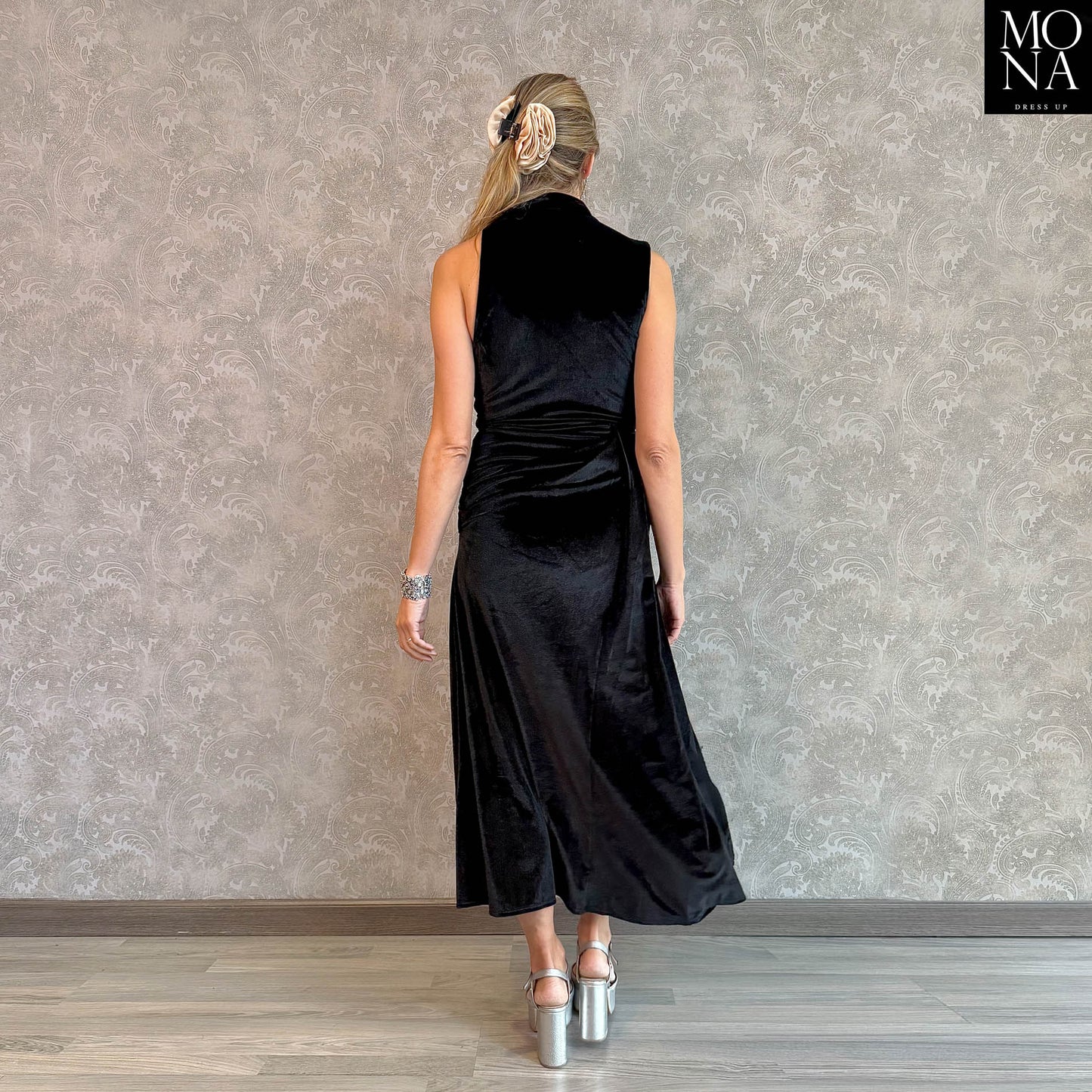 VESTIDO LARGO DONNA NEGRO