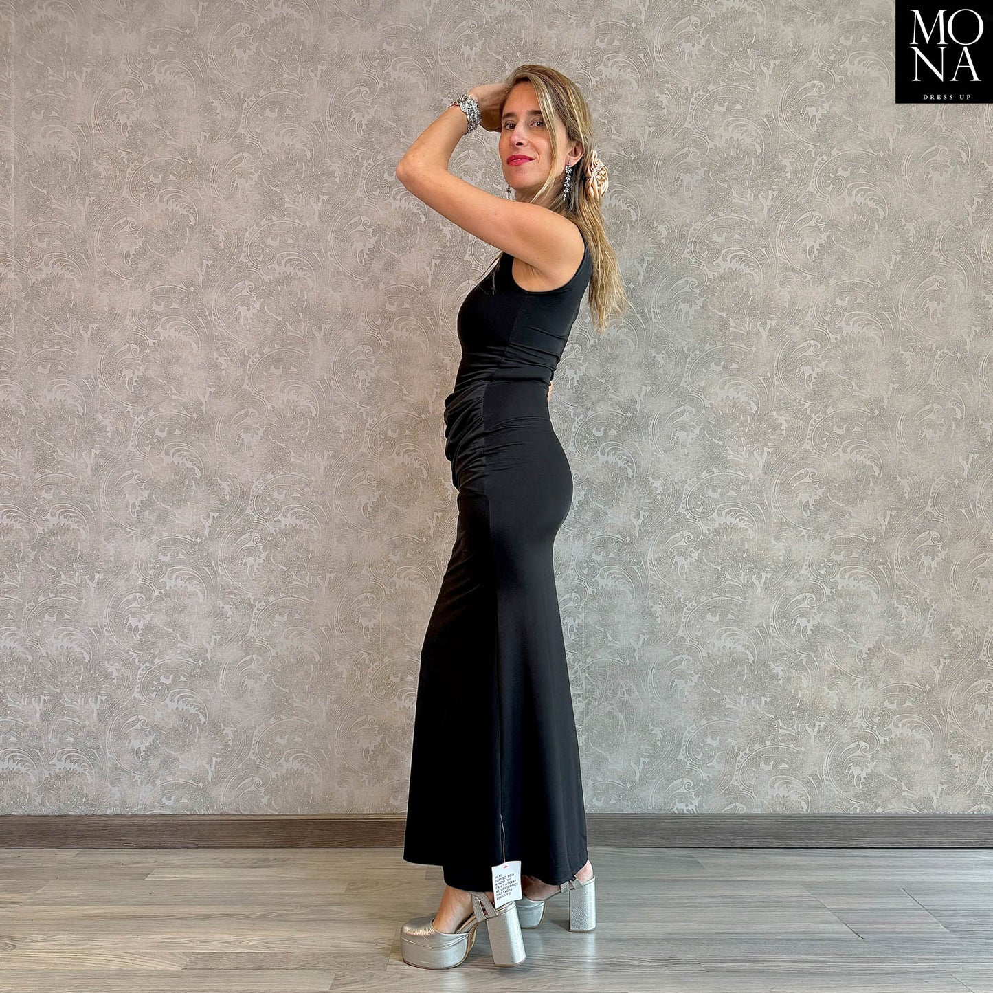 VESTIDO LARGO MARCELA NEGRO