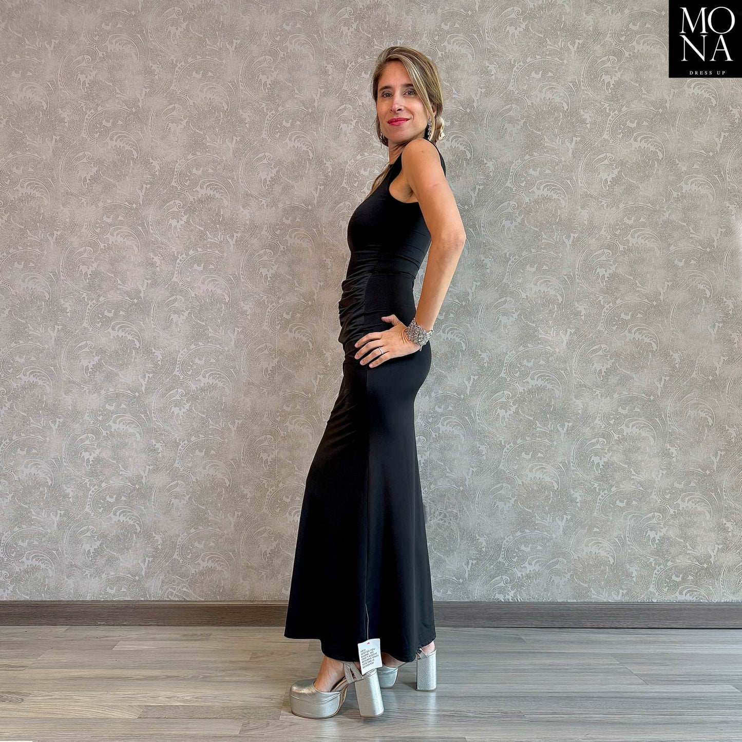 VESTIDO LARGO MARCELA NEGRO
