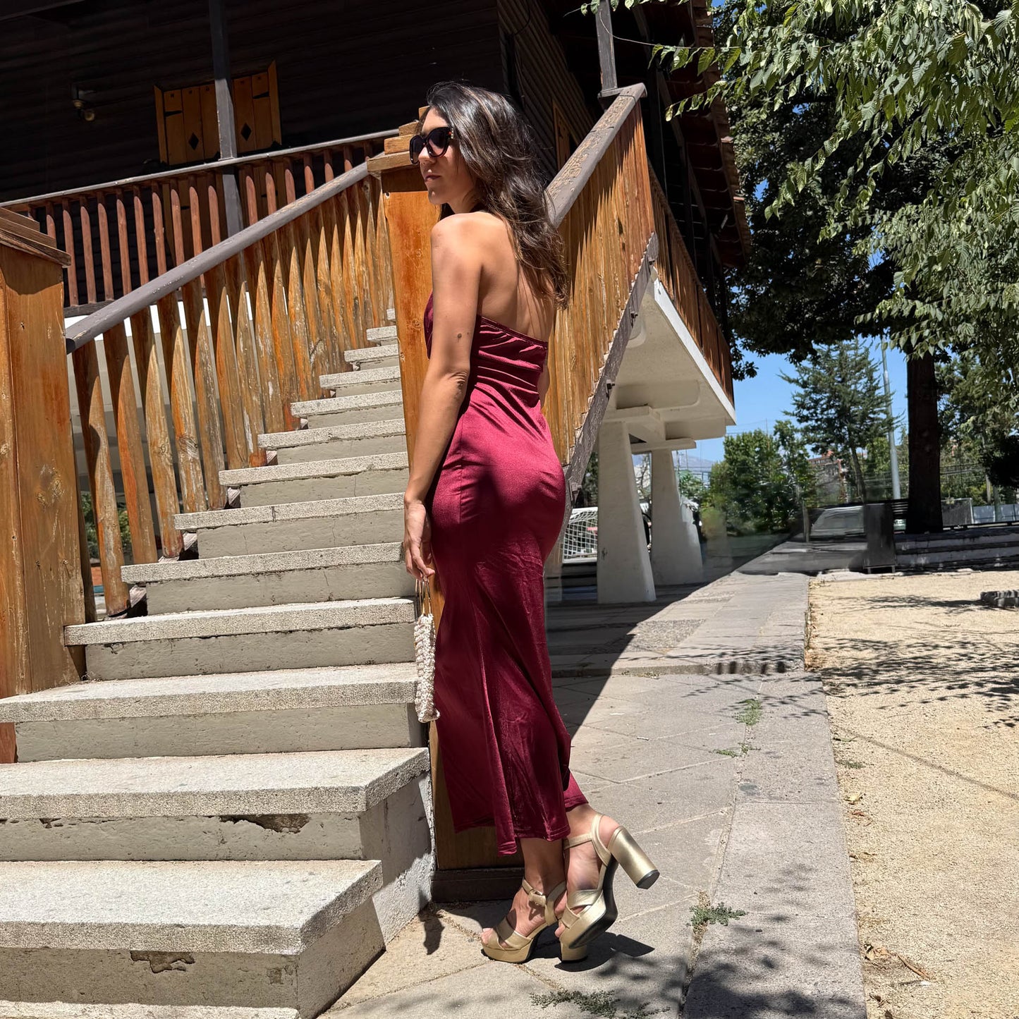 VESTIDO LARGO LILIANA BURDEO