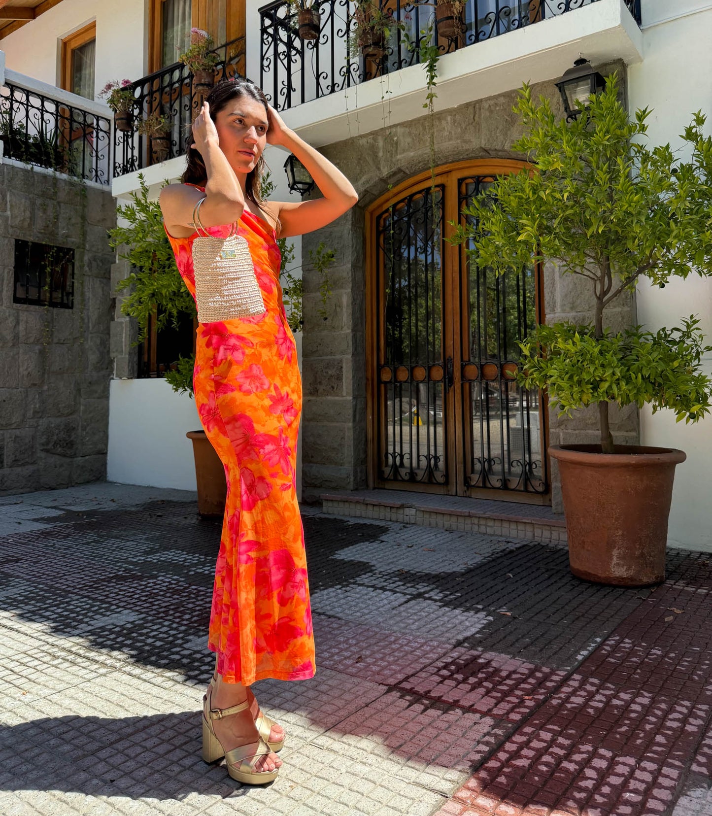 VESTIDO LARGO LUCRECIA NARANJO
