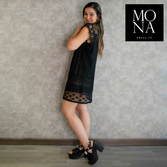 VESTIDO CORTO MAITEN NEGRO