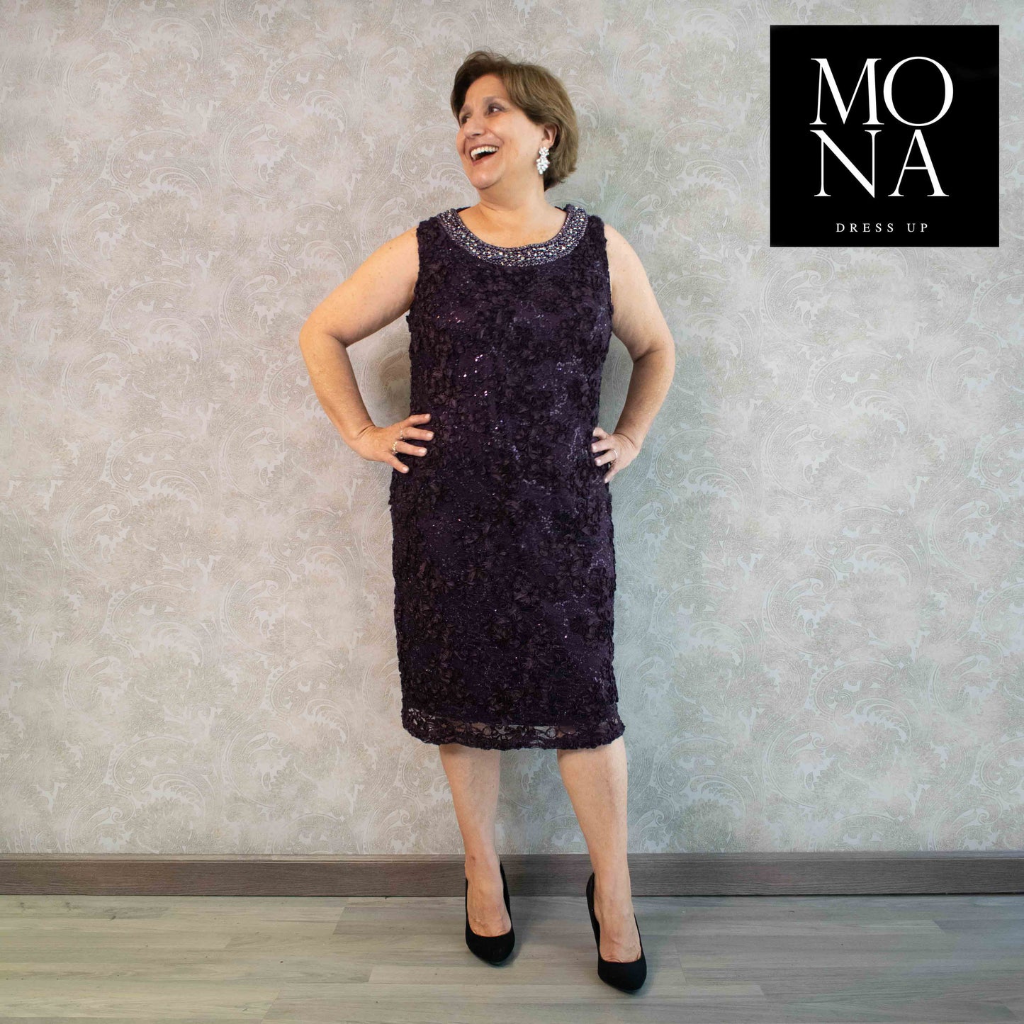 VESTIDO CORTO ABIGAIL MORADO