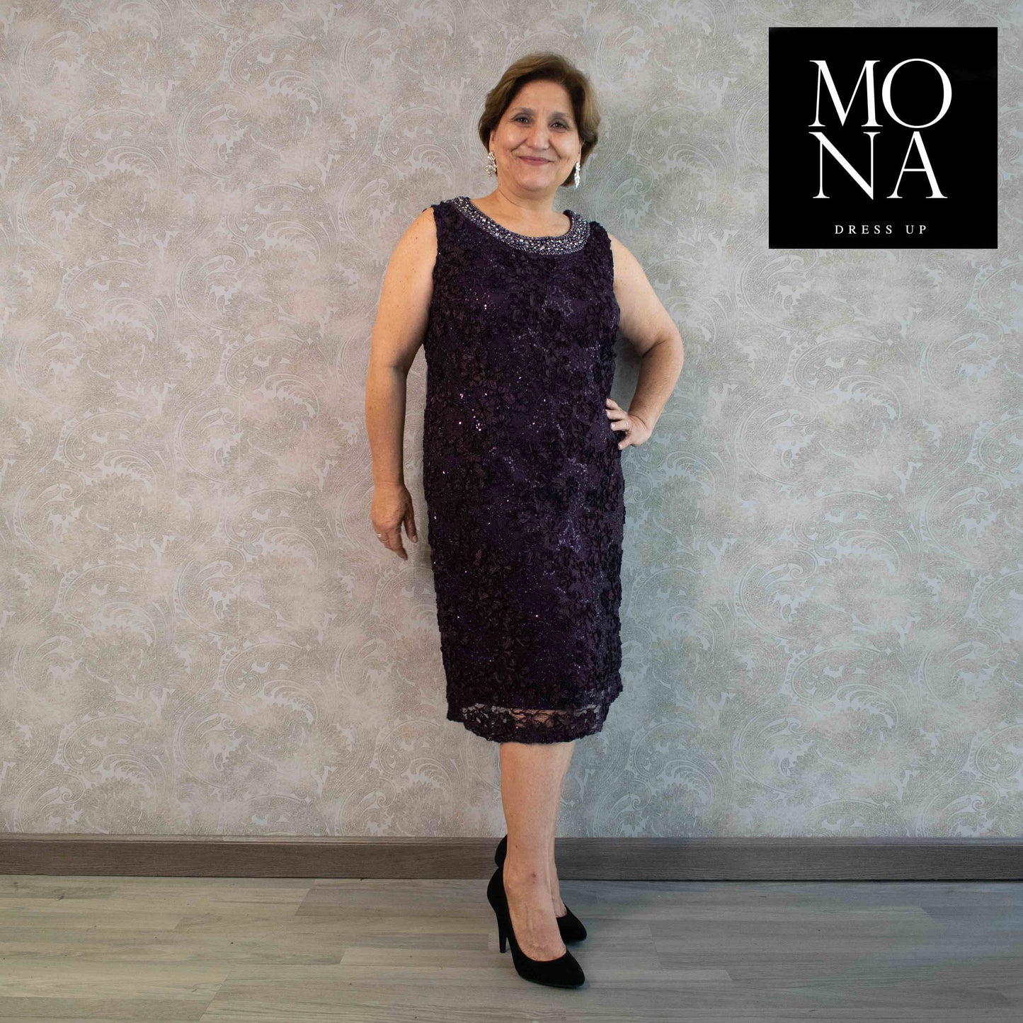 VESTIDO CORTO ABIGAIL MORADO