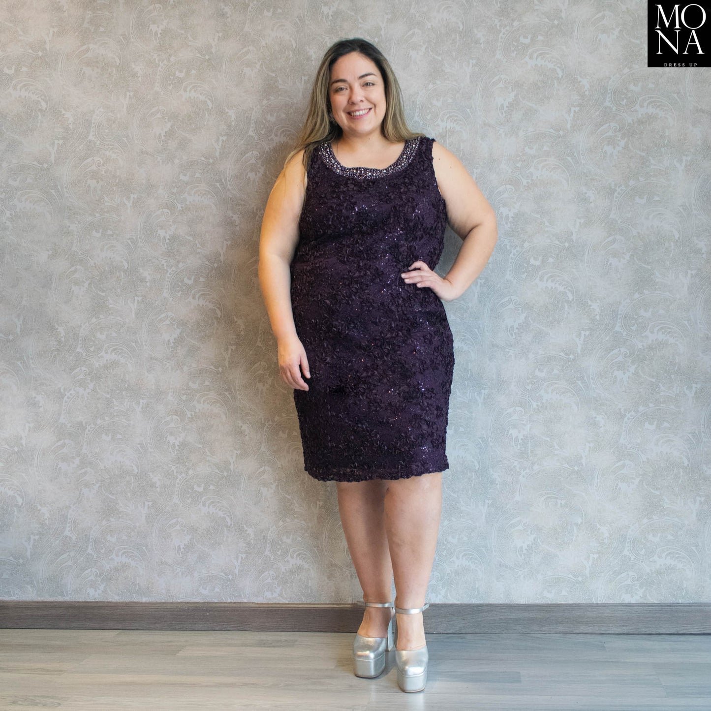 VESTIDO CORTO ABIGAIL MORADO